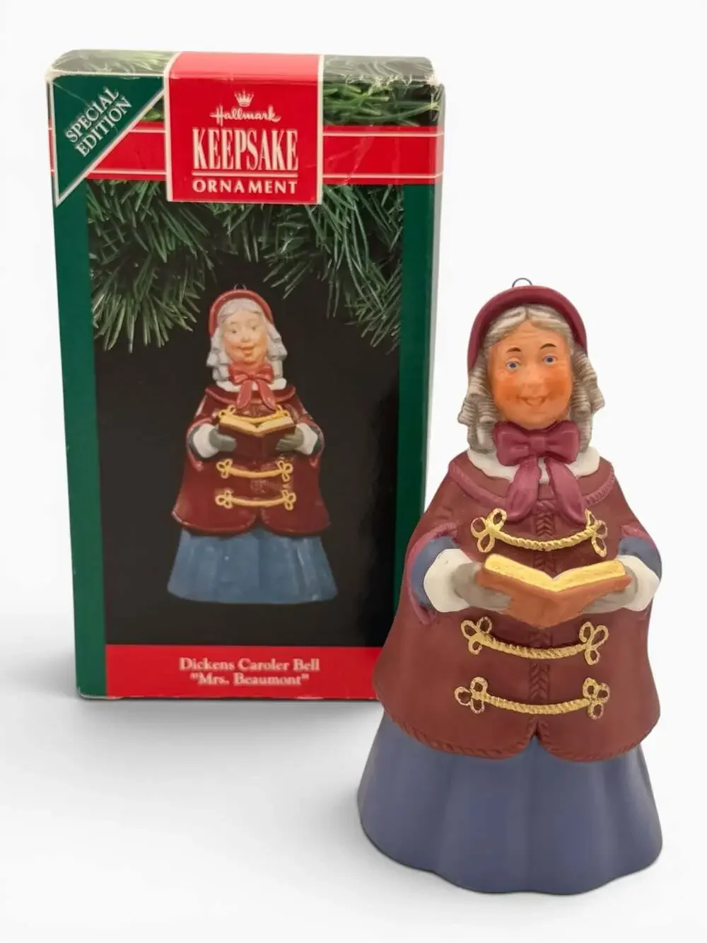 1991 Hallmark Keepsake Ornament Dickens Caroler Bell 